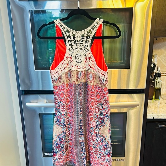 Love Reign Pink and Orange Halter Midi‎ Sundress - Picture 3 of 6